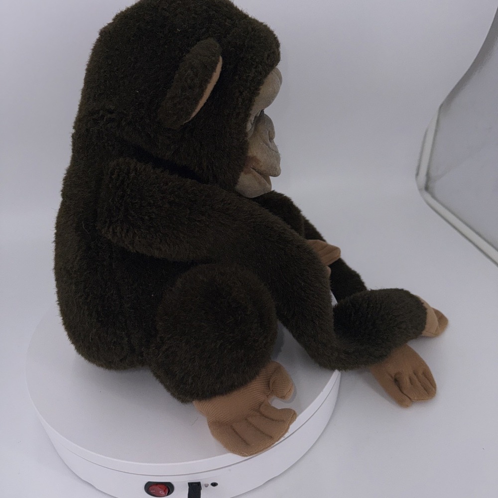 Vintage Child's Playmate Monkey Plush 15.5" Hand Puppet Squeaker 1984 Chimp - Picture 6 of 17